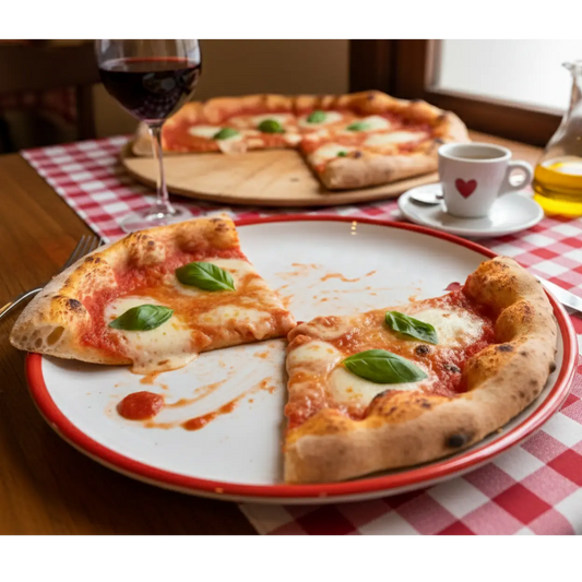 Piatto Pizza Rosso"Allora Stasera Pizza" – Il Richiamo della Fame!