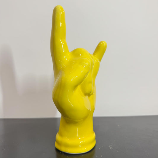 Tien e "Corna" Gialle Grandi in Ceramica - Mamma' Art