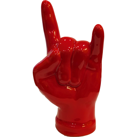 Tien e "Corna" Rosse Grandi in Ceramica - Mamma' Art