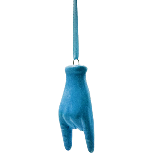 Corna Azzurre Mini con Laccetto – Scaramanzia Napoletana da Appendere Tutto l’Anno - Mamma' Art