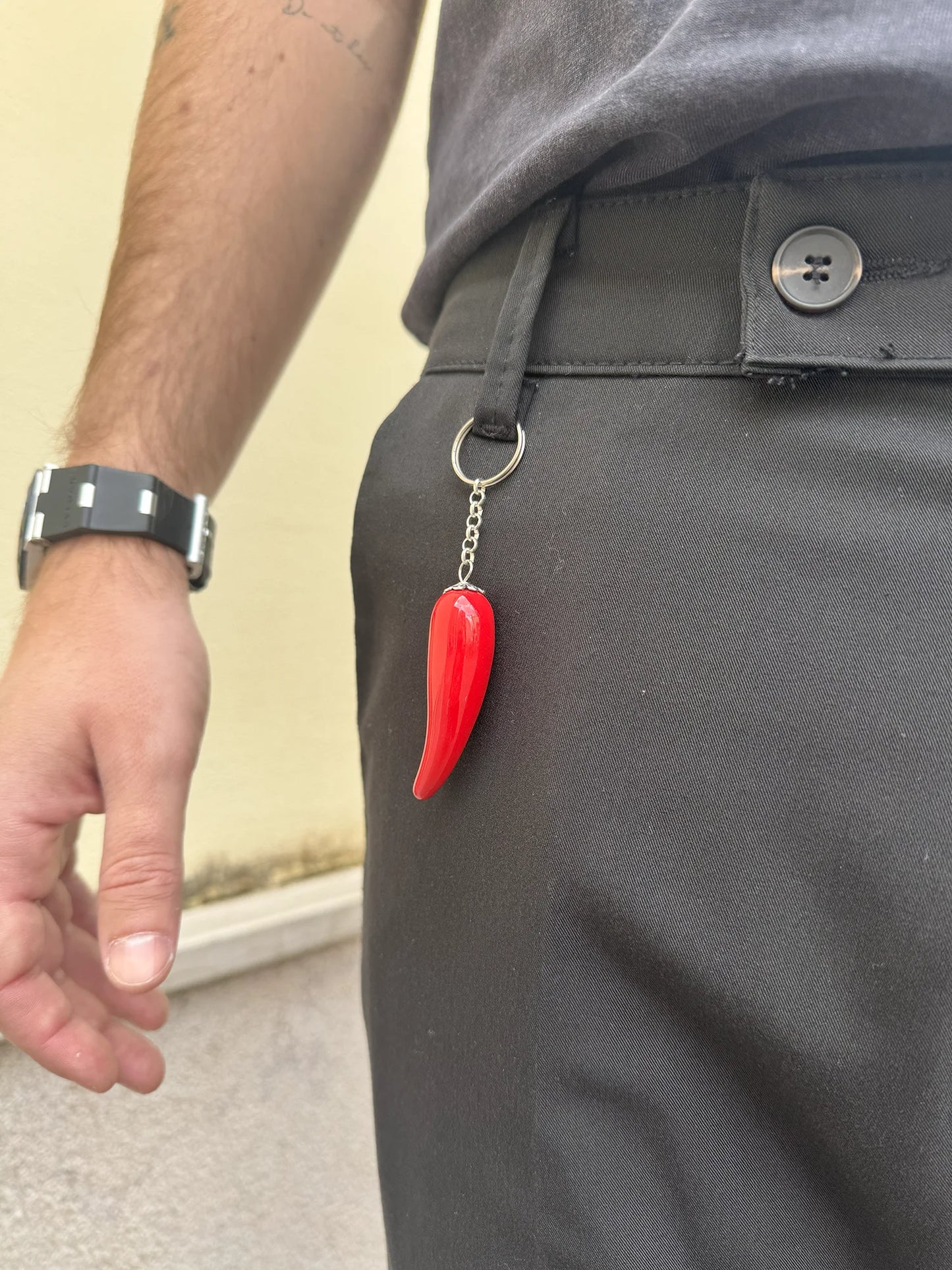 Corno Scaramantico Portachiavi – ‘A Sfiga Rest’ Fuor’ da Casa! - Mamma' Art