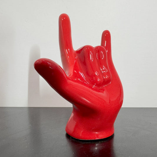 Mano “I LOVE YOU & ROCK ‘N’ LOVE” in Ceramica - Mamma' Art