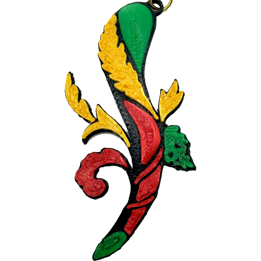 Portachiavi “Asso ’e Bastone” – Portafortuna Napoletano Pop Style - Mamma' Art