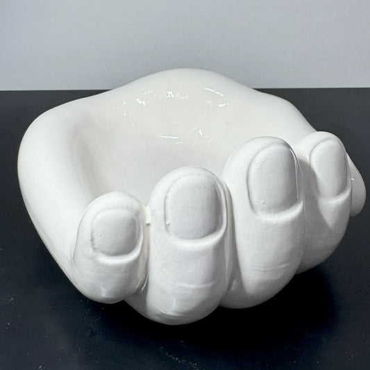 MAMMA', Addò Stann' 'E Chiave? – Svuotatasche Bianco in Ceramica di Vietri - Mamma' Art