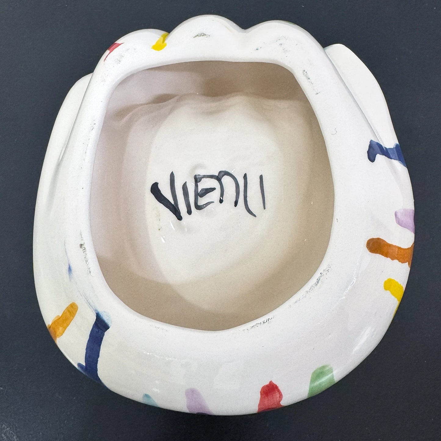 MAMMA', Addò Stann' 'E Chiave? – Svuotatasche Multicolor Colato in Ceramica di Vietri - Mamma' Art