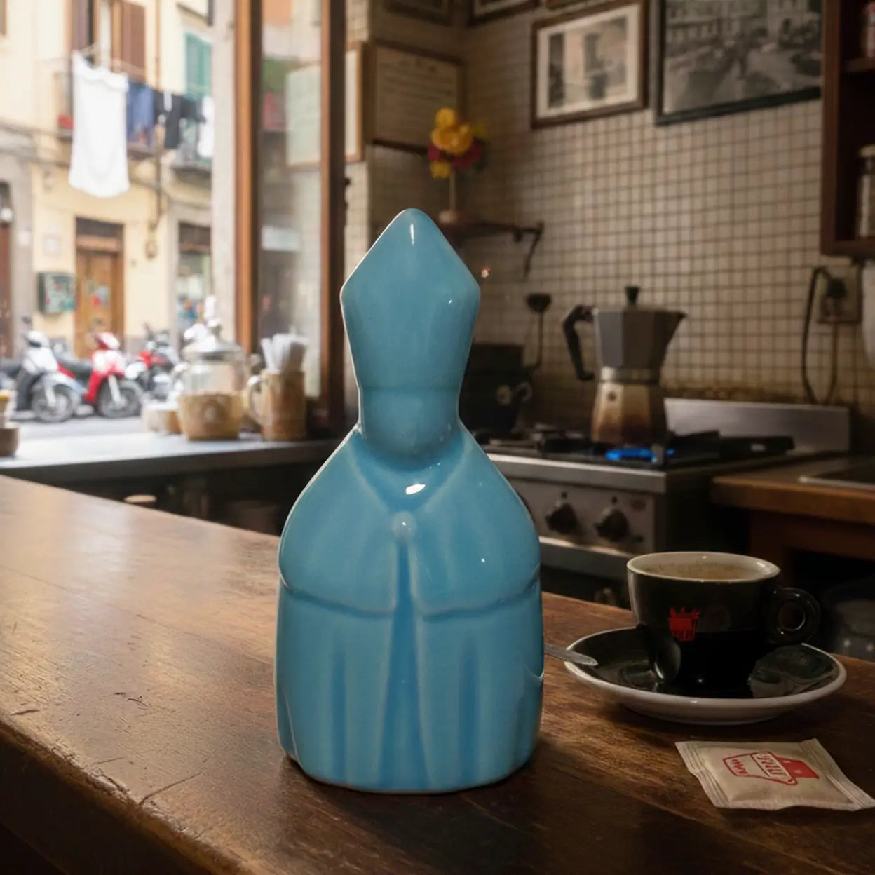 San Gennaro Stilizzato in Ceramica di Vietri - 15 cm