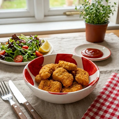 Ciotola con Cuori Grandi Spennellati a Mano - Un Amore Vietrese
