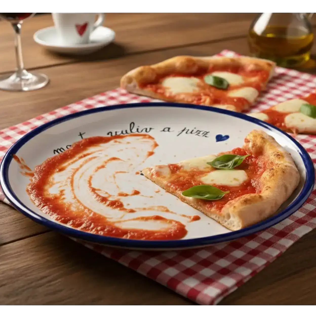 Piatto Pizza Blu "Ma Tu Vuliv A Pizz?" – La Domanda che Conta!