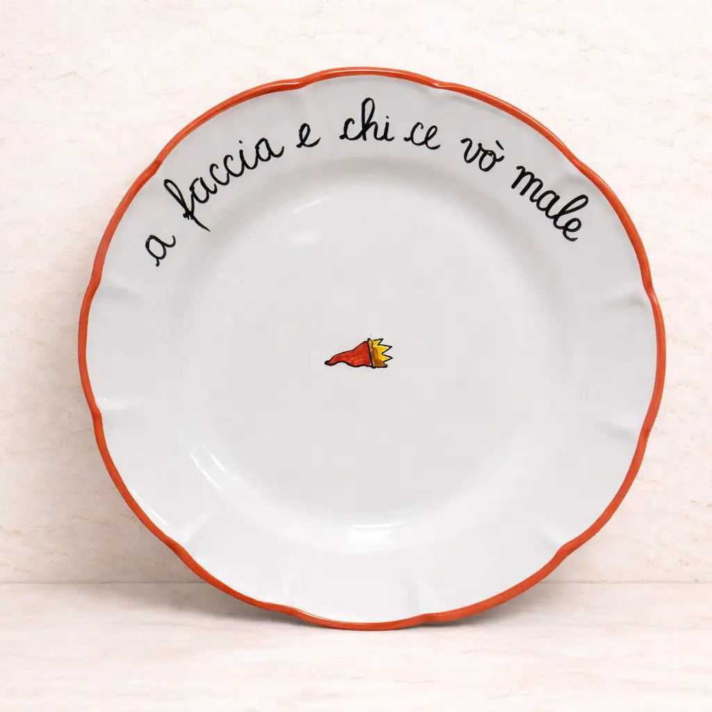 Piatto Piano “A Faccia e Chi Ce Vo’ Male” – Edizione Scaramantica Vietrese