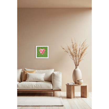 FRAGILE, MA NUN M SPEZZ' – Quadro con Cuore e Muschio Naturale - Mamma' Art