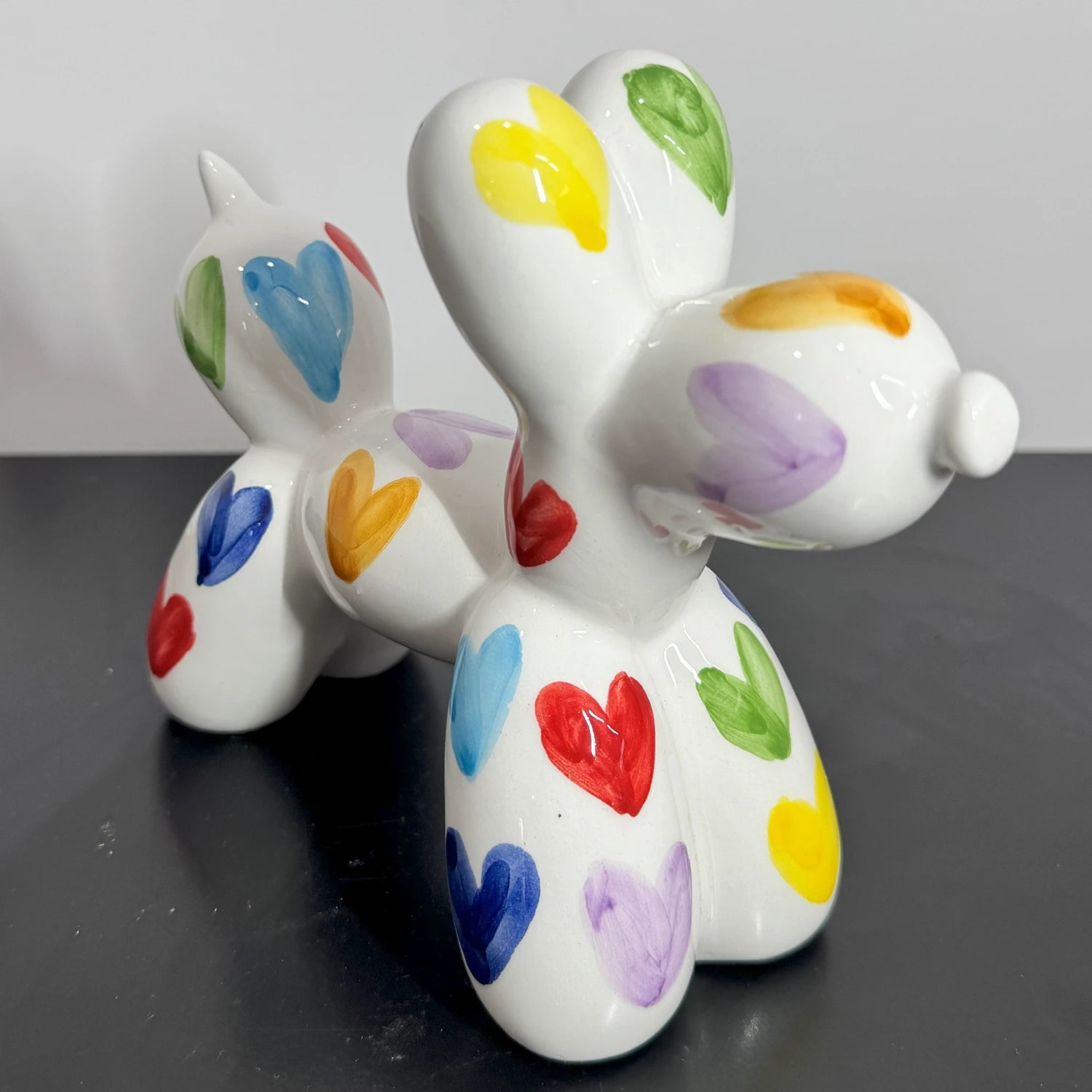 Cane Palloncino in Ceramica Multicolor Cuoricini – Il Tuo Amico Pop che Non Perde Pelo! - Mamma' Art
