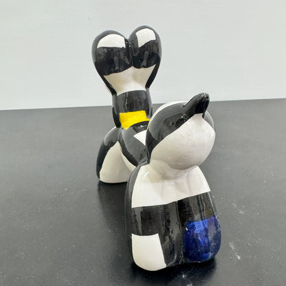 Cane Palloncino in Ceramica Multicolor Astratto – Il Tuo Amico Pop che Non Perde Pelo! - Mamma' Art