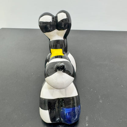Cane Palloncino in Ceramica Multicolor Astratto – Il Tuo Amico Pop che Non Perde Pelo! - Mamma' Art