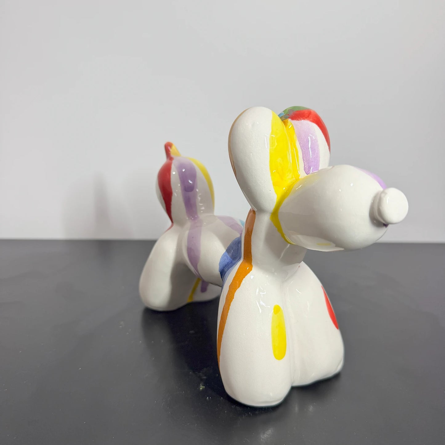 Cane Palloncino in Ceramica Multicolor Colato – Il Tuo Amico Pop che Non Perde Pelo! - Mamma' Art