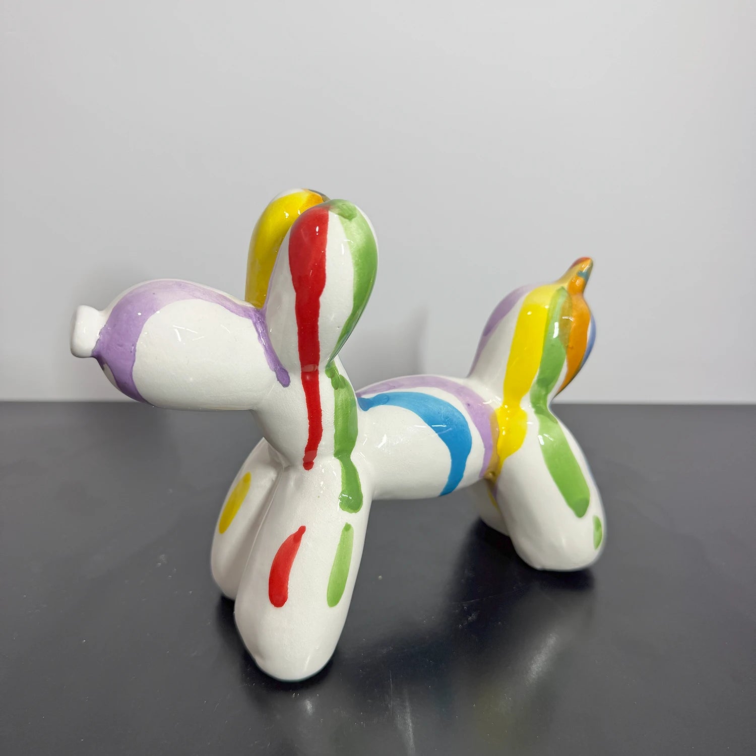 Cane Palloncino in Ceramica Multicolor Colato – Il Tuo Amico Pop che Non Perde Pelo! - Mamma' Art