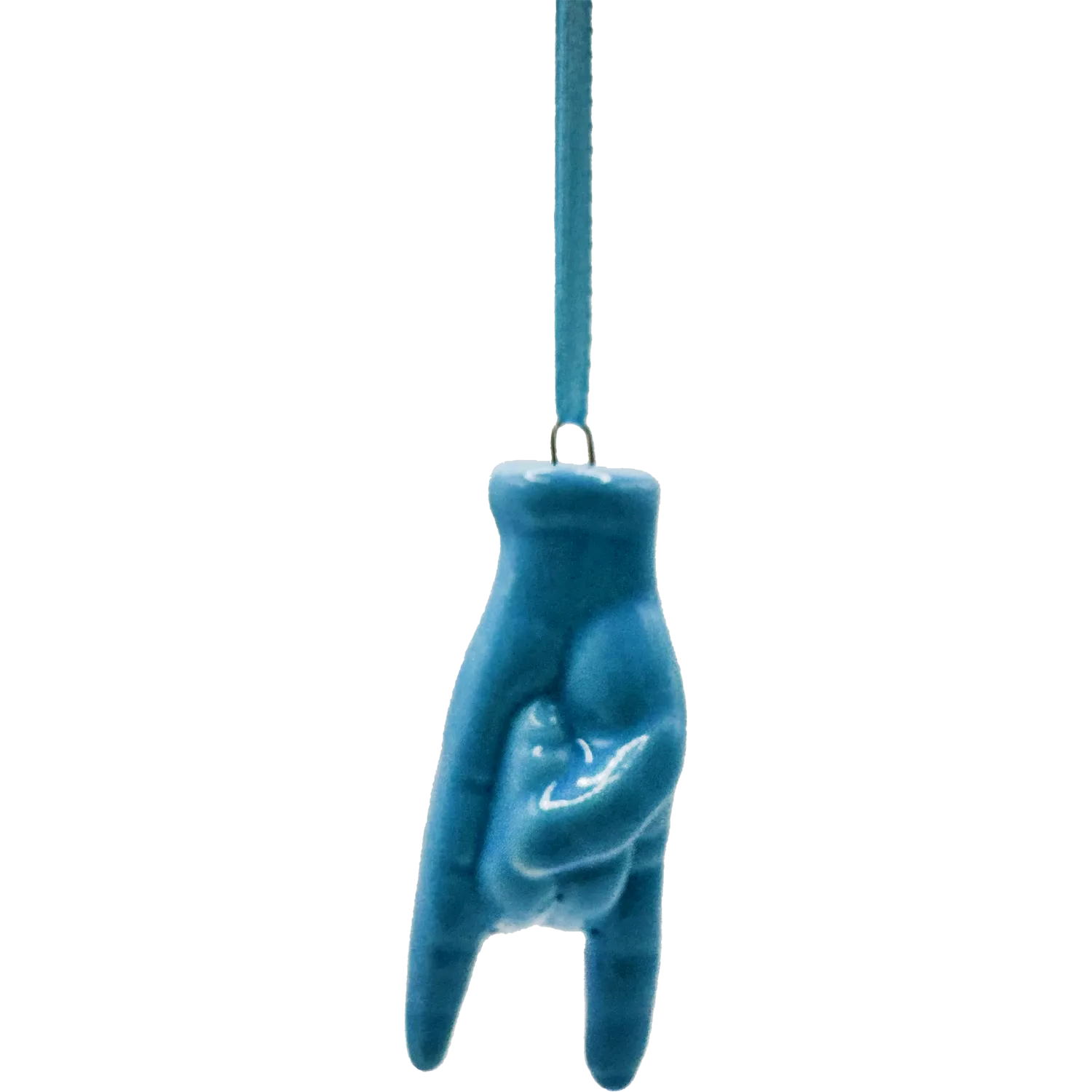 Corna Azzurre Mini con Laccetto – Scaramanzia Napoletana da Appendere Tutto l’Anno - Mamma' Art