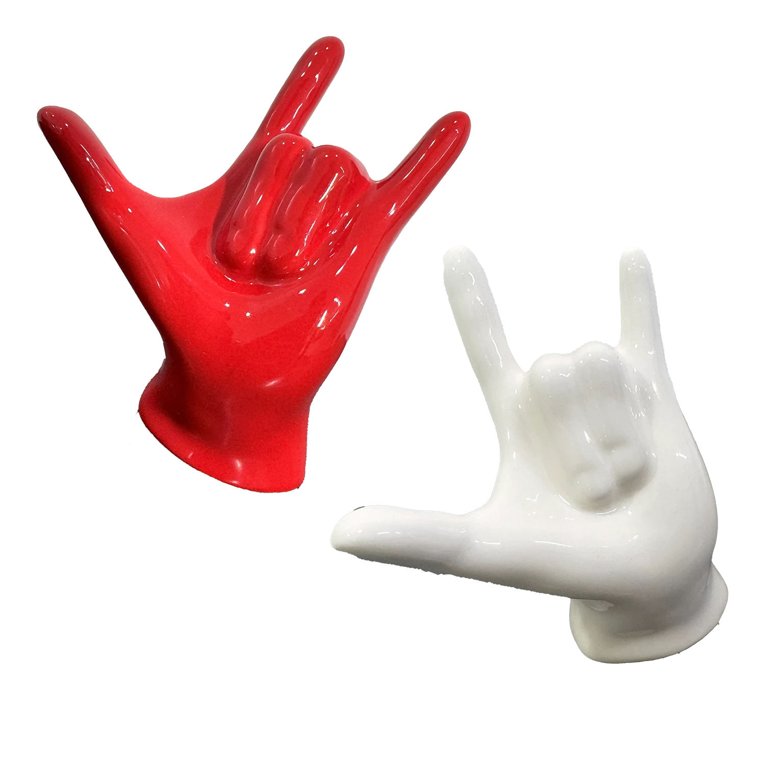 Mano “I LOVE YOU & ROCK ‘N’ LOVE” in Ceramica - Mamma' Art