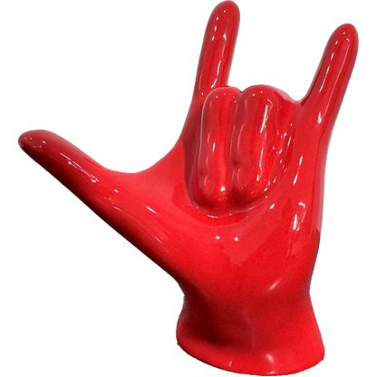 Mano “I LOVE YOU & ROCK ‘N’ LOVE” in Ceramica - Mamma' Art