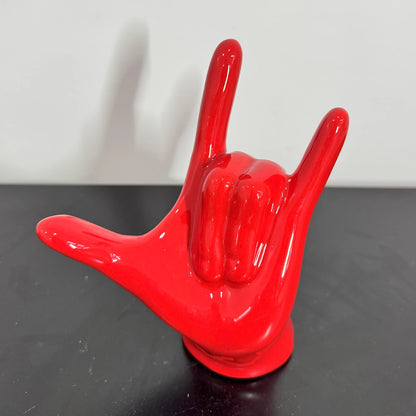 Mano “I LOVE YOU & ROCK ‘N’ LOVE” in Ceramica - Mamma' Art