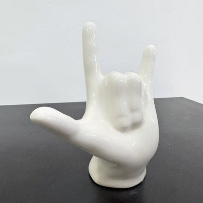 Mano “I LOVE YOU & ROCK ‘N’ LOVE” in Ceramica - Mamma' Art