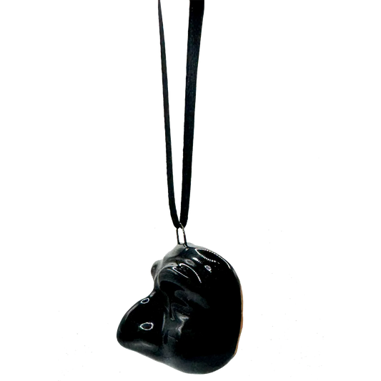 Mini Maschera di Pulcinella Nera – Decorazione Pop Napoletana con Laccetto - Mamma' Art