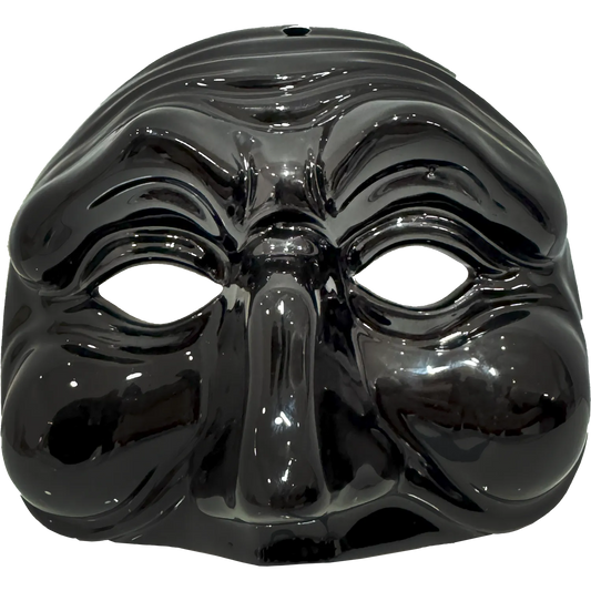 Maschera di Pulcinella Pop – Nero Pece - Mamma' Art