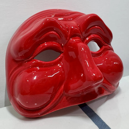 Maschera Pulcinella Pop – Rosso Fuoco - Mamma' Art