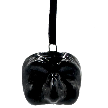 Mini Maschera di Pulcinella Nera – Decorazione Pop Napoletana con Laccetto - Mamma' Art