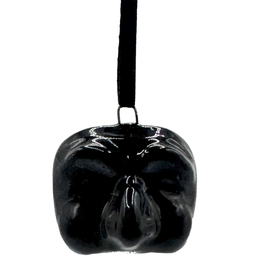 Mini Maschera di Pulcinella Nera – Decorazione Pop Napoletana con Laccetto - Mamma' Art