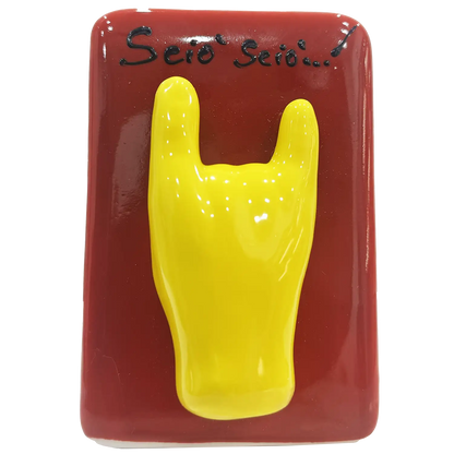 Mattonella “Scio Scio” – Corna Gialle su Fondo Rosso