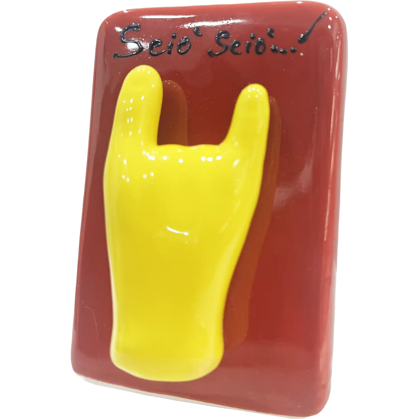 Mattonella “Scio Scio” – Corna Gialle su Fondo Rosso