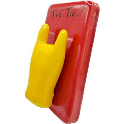 Mattonella "Tiè Tiè!" con Corna Gialle – Protezione col Sorriso! - Mamma' Art