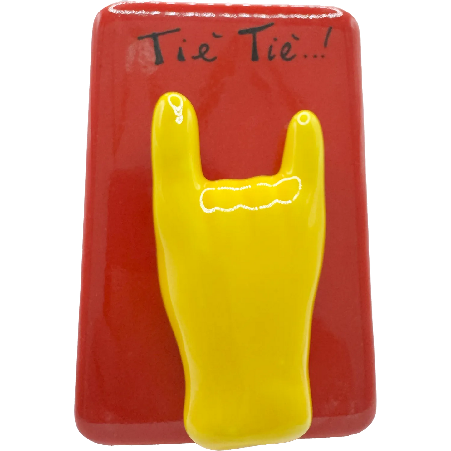 Mattonella "Tiè Tiè!" con Corna Gialle – Protezione col Sorriso! - Mamma' Art