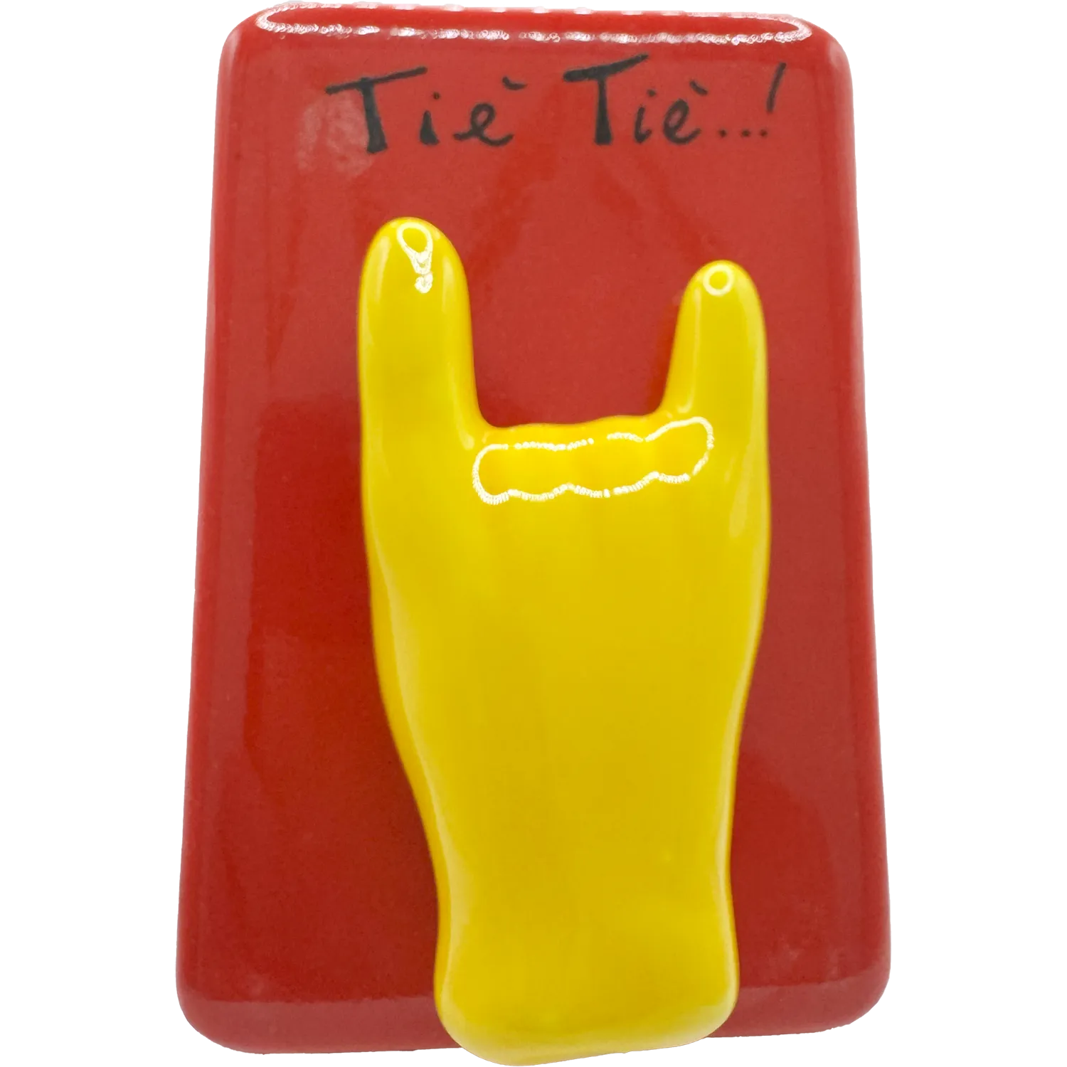 Mattonella "Tiè Tiè!" con Corna Gialle – Protezione col Sorriso! - Mamma' Art