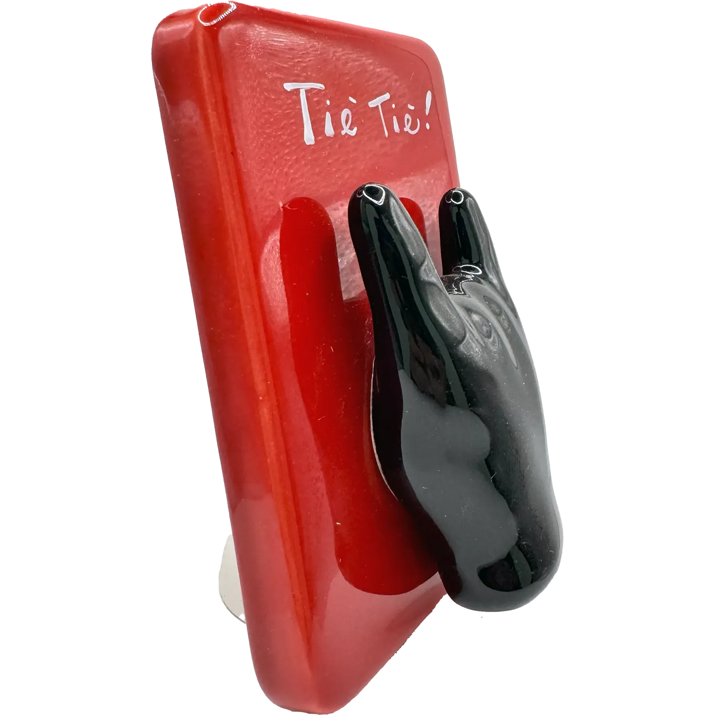 Mattonella "Tiè Tiè!" con Corna Nere – Protezione col Sorriso! - Mamma' Art