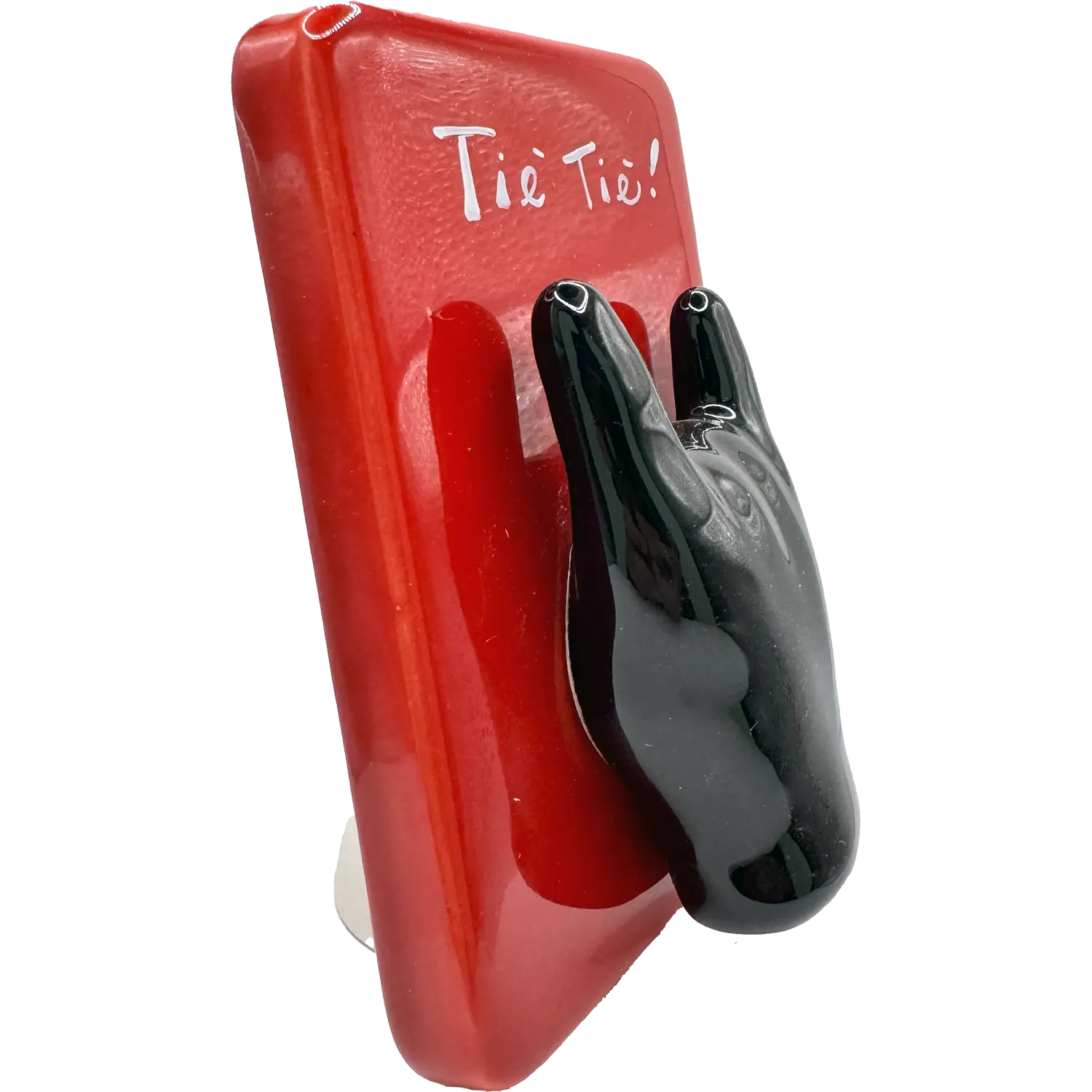 Mattonella "Tiè Tiè!" con Corna Nere – Protezione col Sorriso! - Mamma' Art