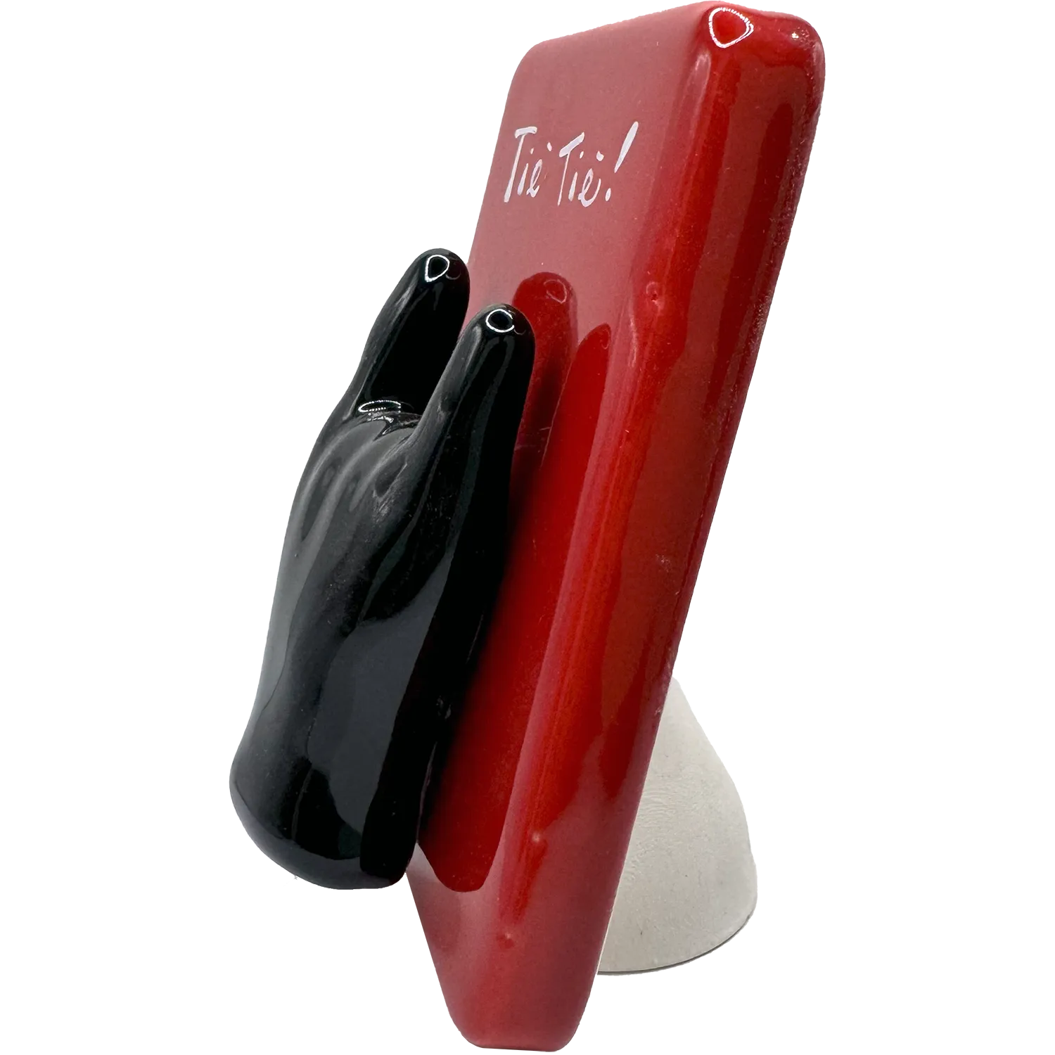 Mattonella "Tiè Tiè!" con Corna Nere – Protezione col Sorriso! - Mamma' Art