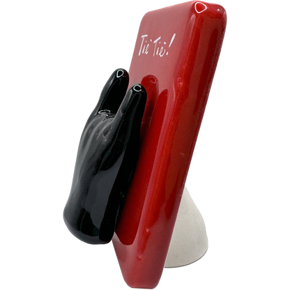 Mattonella "Tiè Tiè!" con Corna Nere – Protezione col Sorriso! - Mamma' Art