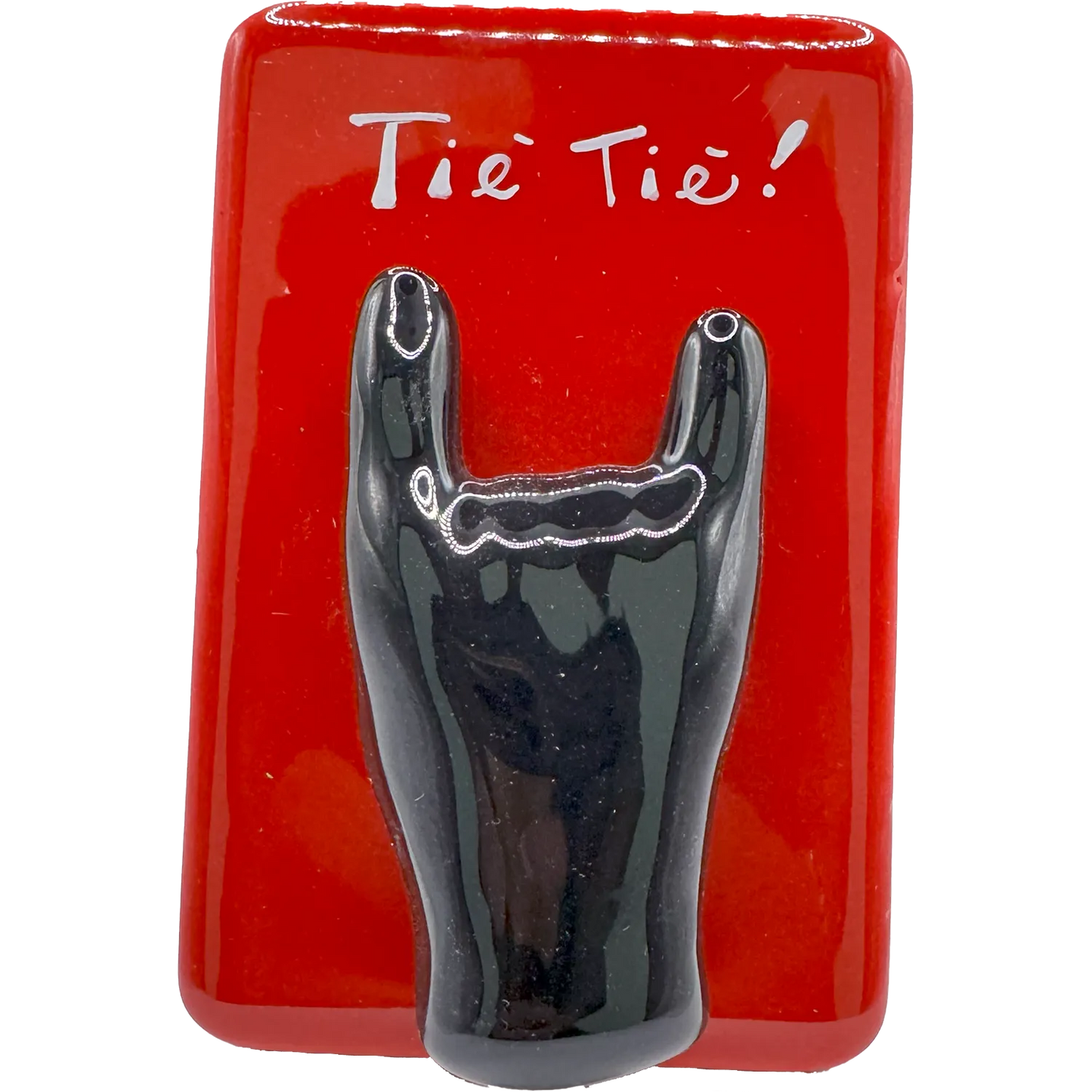 Mattonella "Tiè Tiè!" con Corna Nere – Protezione col Sorriso! - Mamma' Art