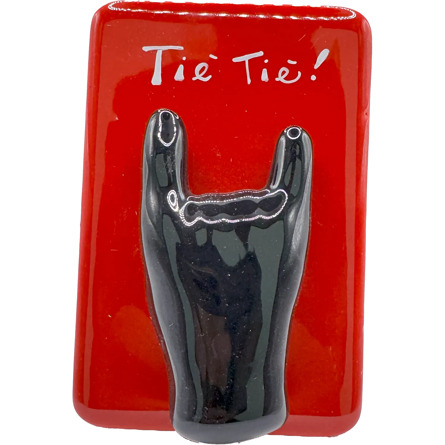 Mattonella "Tiè Tiè!" con Corna Nere – Protezione col Sorriso! - Mamma' Art