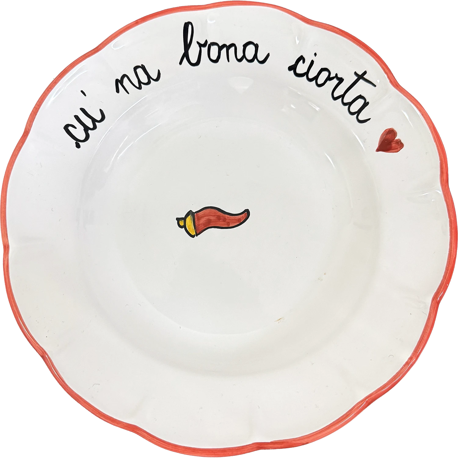 Piatto Fondo – "CÙ 'NA BONA CIORTA" - Mamma' Art