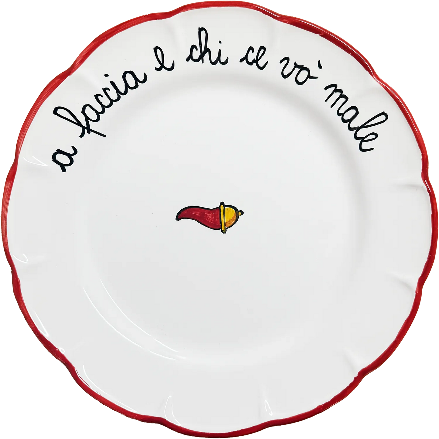 Piatto Piano “A Faccia e Chi Ce Vo’ Male” – Edizione Scaramantica Vietrese - Mamma' Art