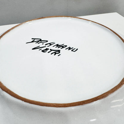 Piatto Piano Bianco con Cuori Rossi - L'ammor a Tavola