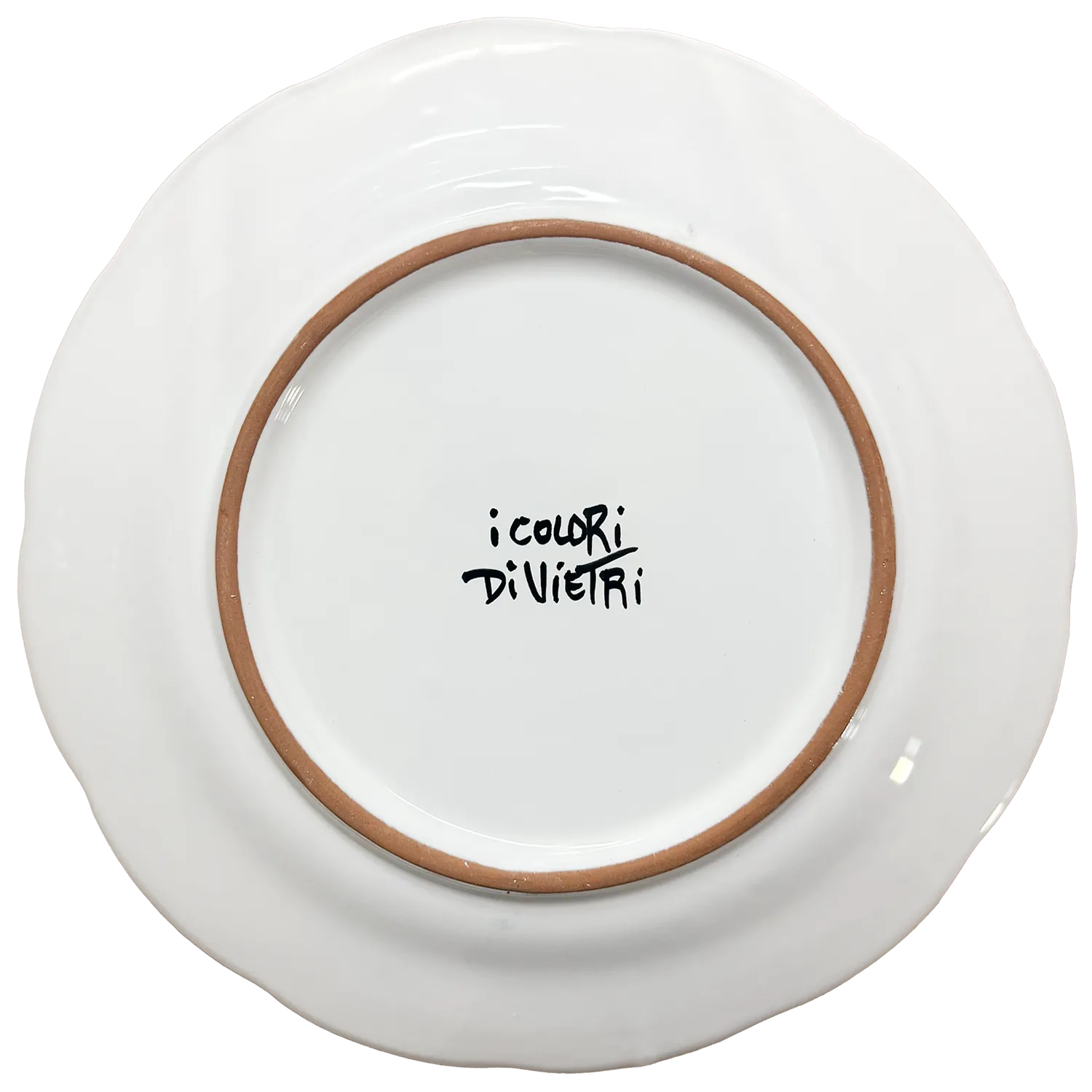 Piatto Piano “Sciò Sciò Ciucciuvè” con Corno Scaramantico in Ceramica Pop di Vietri - Mamma' Art