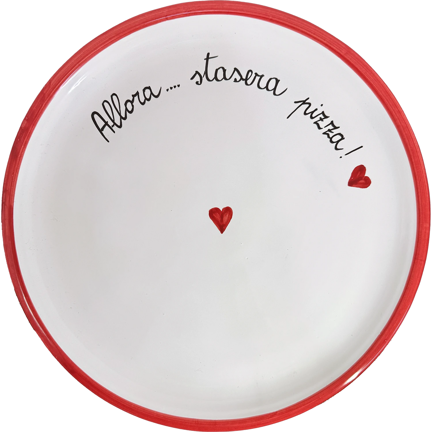 Piatto Pizza "Allora Stasera Pizza" – Il Richiamo della Fame! - Mamma' Art