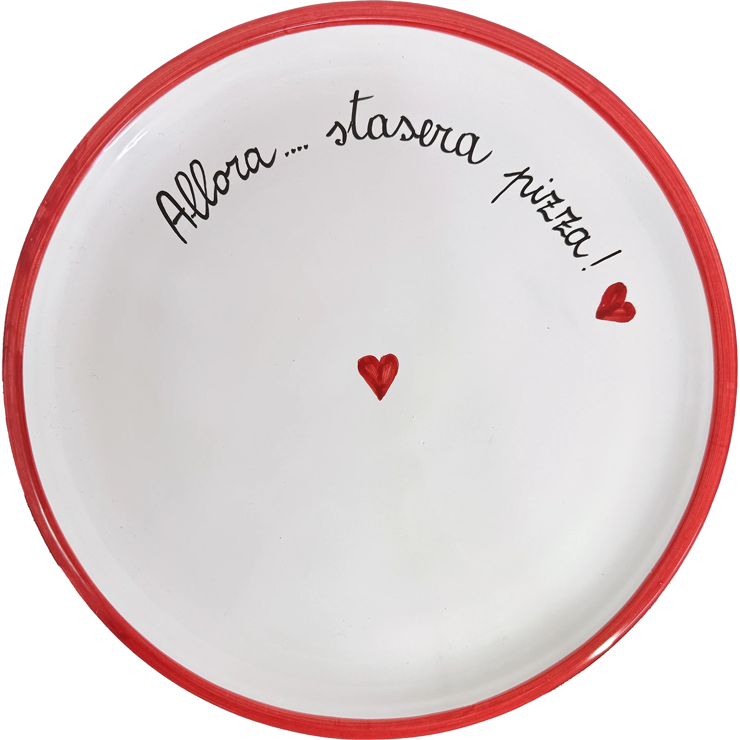 Piatto Pizza "Allora Stasera Pizza" – Il Richiamo della Fame! - Mamma' Art