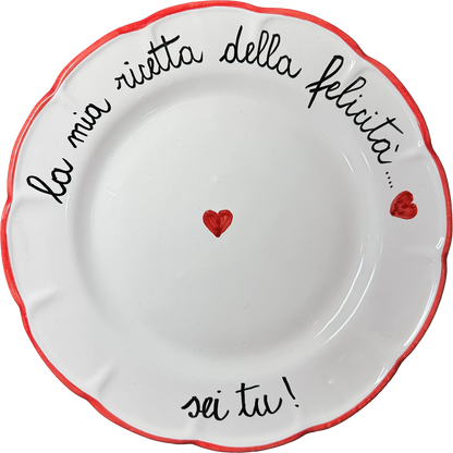 Piatto "La mia ricetta della felicità… sei tu!" – Il Piatto per Chi Ama! - Mamma' Art