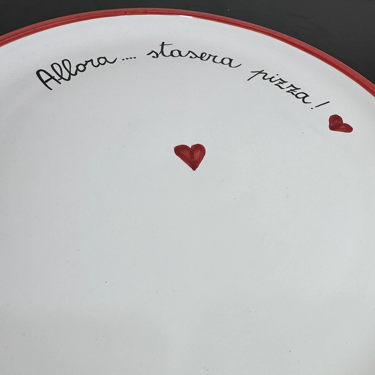 Piatto Pizza "Allora Stasera Pizza" – Il Richiamo della Fame! - Mamma' Art