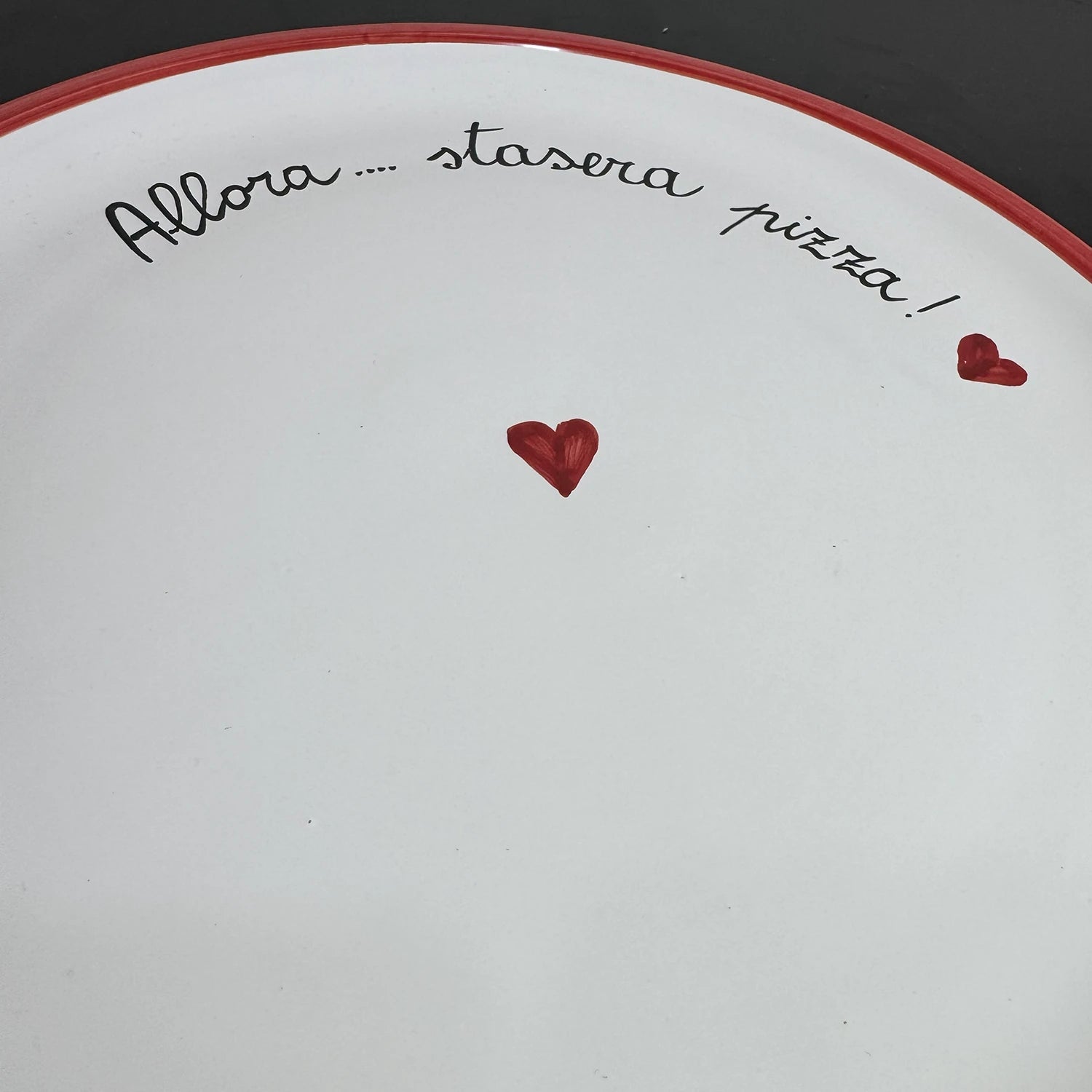 Piatto Pizza "Allora Stasera Pizza" – Il Richiamo della Fame! - Mamma' Art