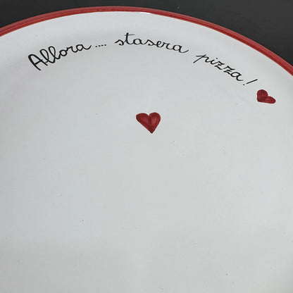 Piatto Pizza "Allora Stasera Pizza" – Il Richiamo della Fame! - Mamma' Art